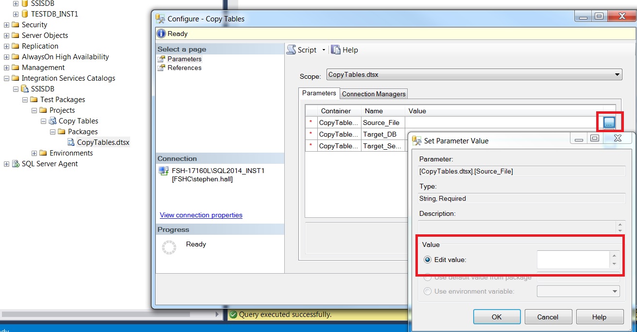 SSISDB and Catalog – Part 4 – Parameters | Notes on SQL